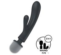 Satisfyer Triple Lover - Vibrateur point G et stimulateur - argent