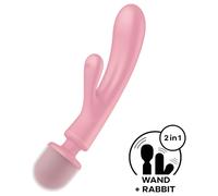 Satisfyer Triple Lover - Vibromasseur point G et stimulateur - silicone rose