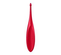 Satisfyer Vibrateur Twirling Fun – Étanche (IPX7), Silicone, 12 programmes, Rouge 17,5 cm