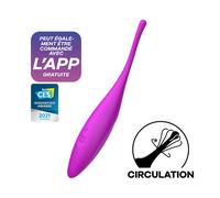 Satisfyer Stimulateur clitoridien Twirling Joy Tip – Connecté, Étanche IPX7, Violet