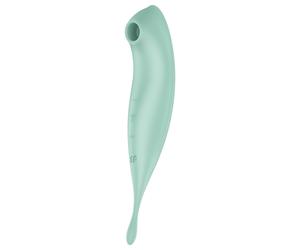 Satisfyer Twirling Pro - stimulateur clitoridien 2-en-1 vibrant - menthe