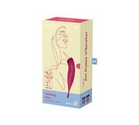 Satisfyer Stimulateur clitoridien/vibromasseur Twirling Pro+ connecté Bluetooth 2 en 1 Rouge