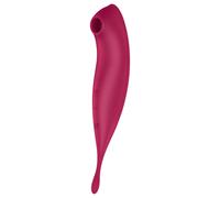 Satisfyer Twirling Pro - vibromasseur clitoridien 2 en 1 connecté - rouge