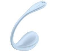 Satisfyer - œuf vibrant connecté - silicone lisse - bleu