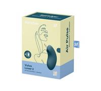 Satisfyer Vibromasseur Vulva Lover 2 – Pression et vibrations, Silicone, Étanche IPX7 – Bleu