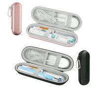 Satiskid Lot de 2 étuis de voyage pour brosse à dents électrique Oral B/Philips Sonicare/Colgate/Braun, étui de rangement rigide portable pour brosse à dents électrique pour voyage d'affaires