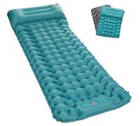 Satisure Matelas de Camping Auto-gonflant pour l'extérieur, Ultra léger avec Pompe à Pieds, Pliable, avec Coussin, pour Tente, Plage, Randonnée