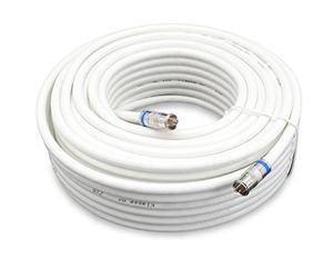 Satix SKK02002 Câble coaxial avec 2 prises de type F rapide, Connecteurs F, triple blindé 120 dB classe A + pour antenne TNT parabole télévision 20 m