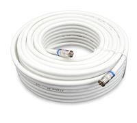 Satix SKK02002 Câble coaxial avec 2 prises de type F rapide, Connecteurs F, triple blindé 120 dB classe A + pour antenne TNT parabole télévision 20 m