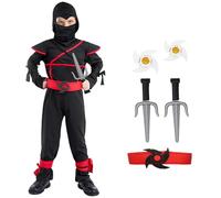 SATKULL Costume de ninja pour enfants, costumes de ninja pour garçons de 4 à 6 ans, déguisement de kung Fu pour garçons, idée cadeau d'Halloween