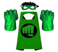 SATKULL Gants de super-héros pour enfants en peluche douce - Accessoires de déguisement pour garçon et fille (vert)