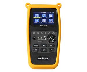 Satlink 6933 Pointeur satellite pour Transpondeurs DVB-S/DVB-S2 HD Noir