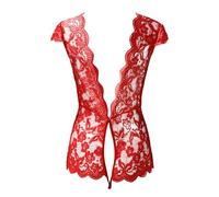 Satohom Lingerie Sexy Femme Body et Combinaison Dos Nu en Dentelle Décolleté en Une Pièce V Sexy Teddy Lingerie Culotte Ouverte Erotique Nuisette sous Bretelle Nuisette de Ensemble Lingerie,S-L