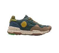 Satorisan - Chacrona Linen - Casual Baskets Homme - Vintage Cuir et Lin Sneakers - Couleur Dry Seaweed - Taille 40 - Confortable et Durable