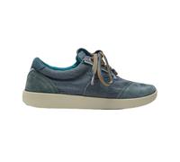 Satorisan - Hatko Vintage - Casual Baskets Homme - Vintage Cuir et Lin Sneakers - Couleur Navy - Taille 44 - Confortable et Durable