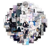Satoru Autocollants 60Pcs Graffiti Décalque Anime Characters Figurine Carnet de notes Autocollants DIY Cartoon Décalque pour Tablettes Tasse Bagages Voiture Vélo Casques Autocollants Décoration