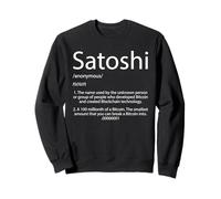 Satoshi Définition Crypto-Monnaie Bitcoin Satoshi Nakamoto Sweatshirt