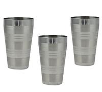 Satre Online And Marketing Lot de 3 gobelets en acier inoxydable (3 pièces) de grande taille, verres incassables, verres à bière rafraîchissants, verres à lassi
