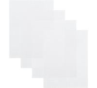 Sattie Lot de 8 feuilles en toile en plastique, tissu en maille croisée à 6 points, durable, blanc, pour projets d'artisanat