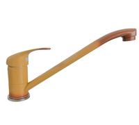 Sattie - Robinet Mitigeur Cuisine | Monocommande Évier Monotrou | Style Terre de France | Finition Laiton Durable, Terre de France, Laiton