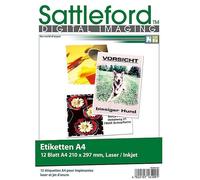 Sattleford 12 feuilles A4 autocollantes