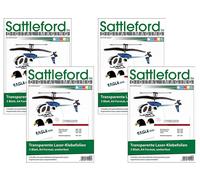 Sattleford 20 films autocollants transparents A4