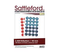 Sattleford 2400 étiquettes autocollantes rondes Ø 40 mm