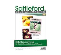 Sattleford 25 feuilles A4 autocollantes