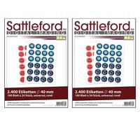 Sattleford 4800 étiquettes autocollantes rondes Ø 40 mm