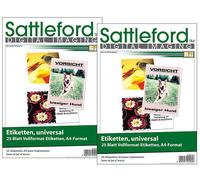 Sattleford 50 feuilles A4 autocollantes