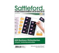 Sattleford 600 cartes de visites prédécoupées 250 g/m²