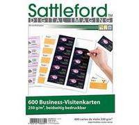 Sattleford 600 cartes de visites prédécoupées 250 g/m²