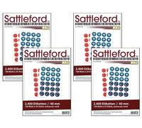 Sattleford 9600 étiquettes autocollantes rondes Ø 40 mm