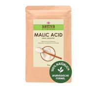 Sattva Ayurveda Acide malique en poudre pour cheveux - Après-shampoing acide 2 en 1 et additif au henné - Après-shampoing acide pour la brillance, la souplesse et l'équilibre du pH - Peut également