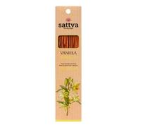 Sattva Ayurveda Bâtons d'encens à la vanille de qualité supérieure - Bâtons d'encens naturels pour la relaxation - Parfum chaud et sucré, roulé à la main - 15 bâtons de 30 g