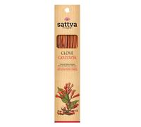 Sattva Ayurveda Bâtons d'encens de clou de girofle de qualité supérieure - Bâtons d'encens naturels pour la relaxation - Parfum chaud épicé roulé à la main - 15 bâtons de 30 g