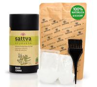 Sattva Ayurveda Coloration naturelle pour cheveux, au henné, convient aux personnes allergiques, couleur végétale bio pour la couleur, le volume et la brillance des cheveux naturels, double portion,