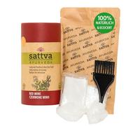 Sattva Ayurveda Coloration naturelle pour cheveux, au henné, convient aux personnes allergiques, couleur végétale bio pour la couleur, le volume et la brillance des cheveux naturels, double portion,