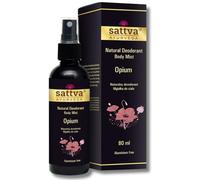 Sattva Ayurveda Déodorant en spray naturel à l'opium - Sans alcool - Sans alcool - Doux pour la peau - Sans aluminium - Parfum sensuel pour femme - Spray corporel aux extraits de plantes - Déodorant