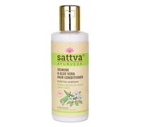 Sattva Ayurveda Jasmin & Aloe - Après-shampoing hydratant pour tous les types de cheveux, à l'aloe vera et au jasmin, soin naturel sans silicone pour plus de douceur et de brillance, 210 ml