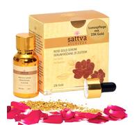 Sattva Ayurveda Rose Gold Sérum pour le visage anti-âge avec huile de rose et or 23 carats pour raffermissement, élasticité et hydratation 15 ml