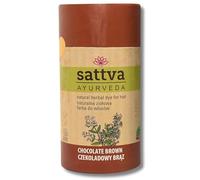 Sattva Coloration naturelle pour cheveux, marron chocolat, au henné, convient aux personnes allergiques, couleur végétale bio pour couleur, volume et brillance des cheveux naturels, double portion,