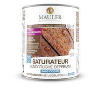 Saturant bois monocouche - Huile de bois pour extérieur, terrasse - Protection UV et intempéries - Incolore 1L MAULER