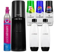 Saturateur à eau gazeuse - Sodastream - Terra Noir - 2 bouteilles - Cartouche QuickConnect - Sirops inclus