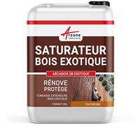 Saturateur Bois Exotique pour Terrasse et Mobilier en teck, Ipé, Cumaru, garapa, itauba ... : ARCABOIS EXOTIQUE - 20 L (jusqu'à 100 m²) Pin D'Oregon - Teinte Orangé - ARCANE INDUSTRIES