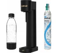 Saturateur Dafi PushAir avec cartouche de CO2 + bouteille de 0,7l noir et or