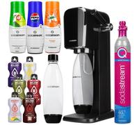 Saturateur eau gazeuse - Sodastream - ART Noir - 1L bouteille - 3 sirops - Quick Connect