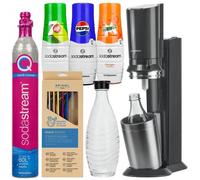 Saturateur eau gazeuse - Sodastream - Crystal 3.0 - Carafe verre 0.6L - 3 sirops - 10 pailles métal