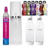 Saturateur eau gazeuse - Sodastream - Terra White - 2 bouteilles 1L - 6 saveurs sans sucre - QuickConnect