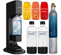 Saturateur eau gazeuse - SPINEL - Soda BubbleON - 2 bouteilles - 3 sirops sans sucre - Vitamines